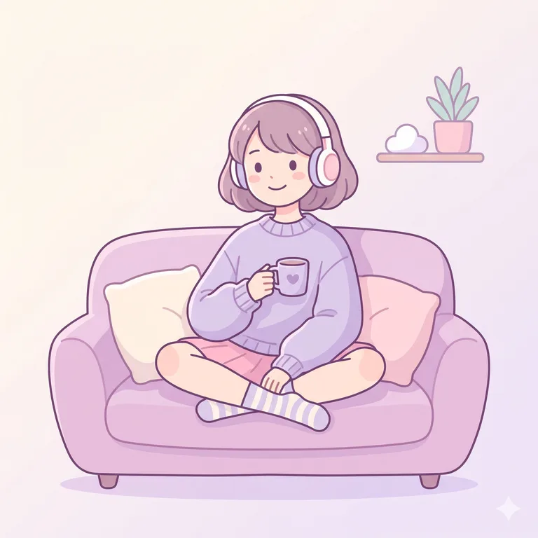 マイペース癒やしタイプのイメージイラスト